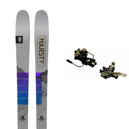 MAJESTY SUPERWOLF ski package + bindings : Colour - Blue, Ski size - 184