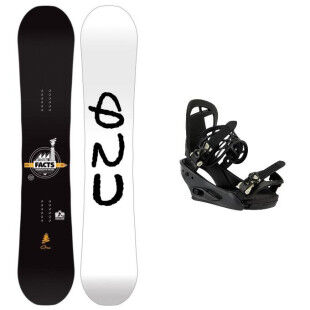 Mochila de snowboard Gnu FACTS + fijaciones : Talla de esquí - 159W