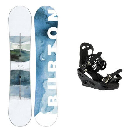 Pacchetto snowboard + attacchi Burton CULTIVATOR WATERCOLOR : Colore - COLORE ALL'ACQUA, Dimensioni dello sci - 150
