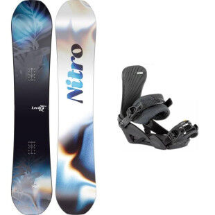 Snowboard Pack Nitro LECTRA LEAF CAM-OUT + Bindung : Größe der Skier - 142