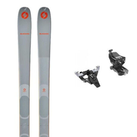 Blizzard ZERO G 085 Tour Ski Set + Bindings : Colour - GRIS FROID/ORANGE, Ski size - 171