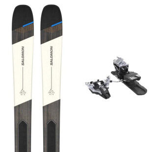 Pack of Salomon MTN 96 CARBON skis + skins + bindings : Colour - RAIN DAY, Ski size - 166