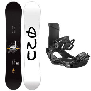Gnu FACTS snowboard pack + bindings : Ski size - 159W