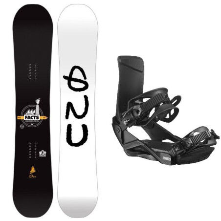 Pacchetto snowboard Gnu FACTS + attacchi : Dimensioni dello sci - 159W