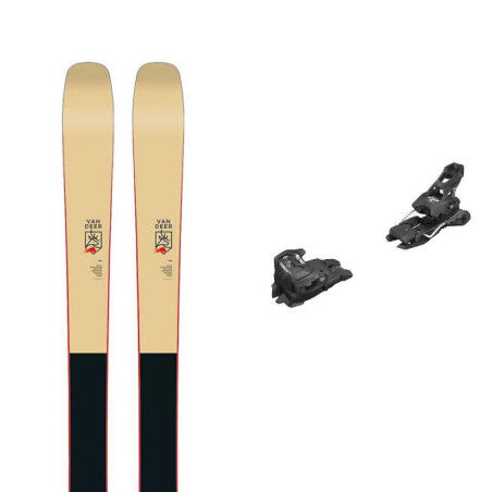 Set da sci Van Deer FREERIDE 108 + attacchi : Colore - SABBIA/NERO, Dimensioni dello sci - 172