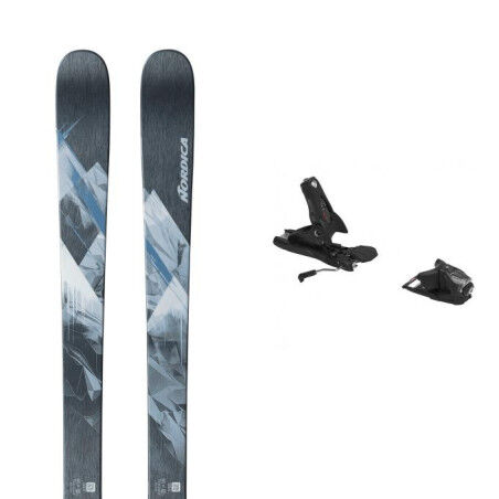 Nordica ENFORCER 89 ski package + bindings : Colour - GRIS/BLEU/NOIR, Ski size - 185