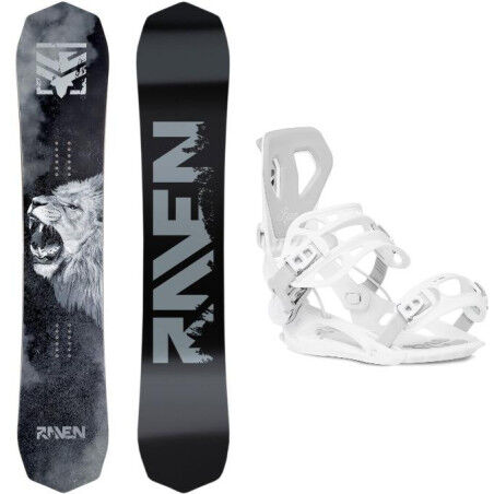 Pack de snowboard Raven LION + fijaciones : Color - Unicolor, Talla de esquí - 159 Amplia