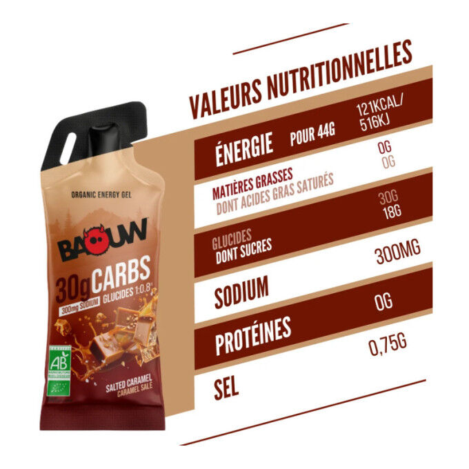 Gel energetico bio Baouw Caramel Salé 44g | Speck-Sports