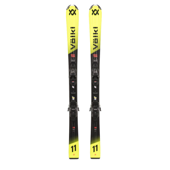 Volkl RACETIGER JR YELLOW Ski Set + 4.5 VMOT JR