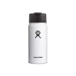 Hydro Flask 16 oz Wide Mouth with Flip Lid White