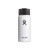 Botella térmica Hydro Flask de 16 oz con boca ancha y tapa abatible, color blanco