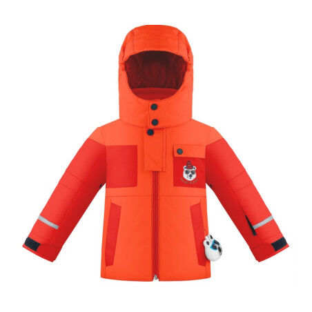 Poivre blanc BB SKI JACKET clementine orange/scarlet red