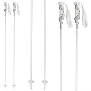 Rebellution Carbon Silver White Ski Poles