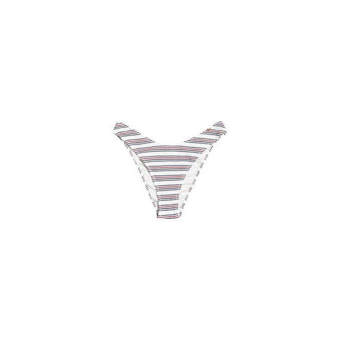 Superdry EDIT STRIPE BIKINI BOTTOM white swimming costume