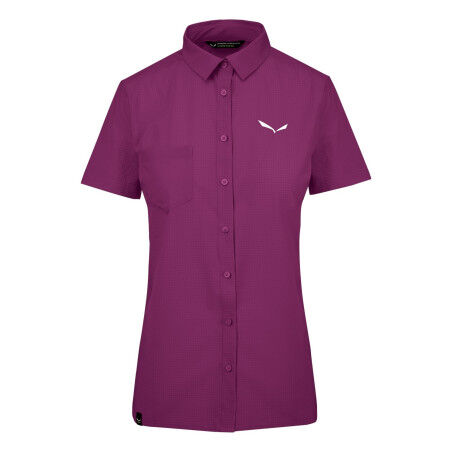 Salewa PUEZ MINICHECK 2 DRY W dark purple shirt