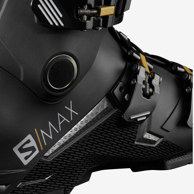Chaussures de ski Salomon S/MAX 110 W Black / Gold / Glow Chaussures de ski Salomon S/MAX 110 W Black / Gold / Glow