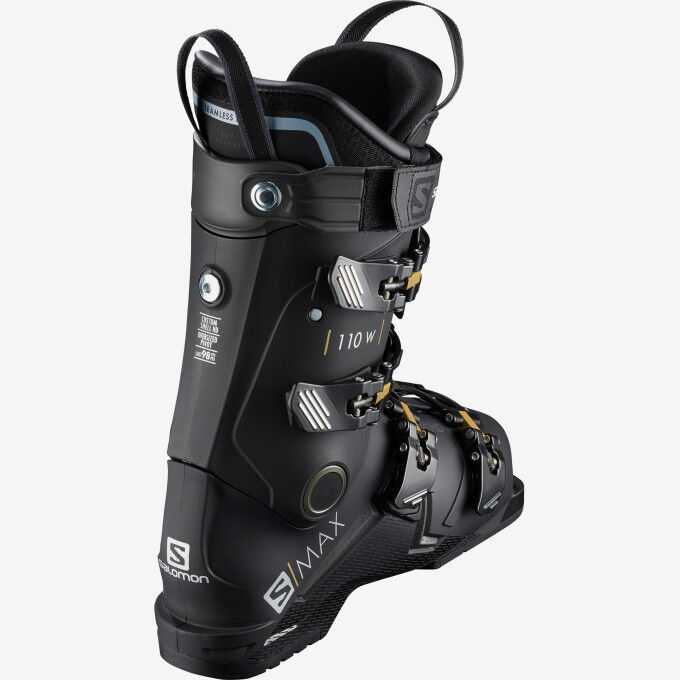 Chaussures de ski Salomon S/MAX 110 W Black / Gold / Glow Chaussures de ski Salomon S/MAX 110 W Black / Gold / Glow