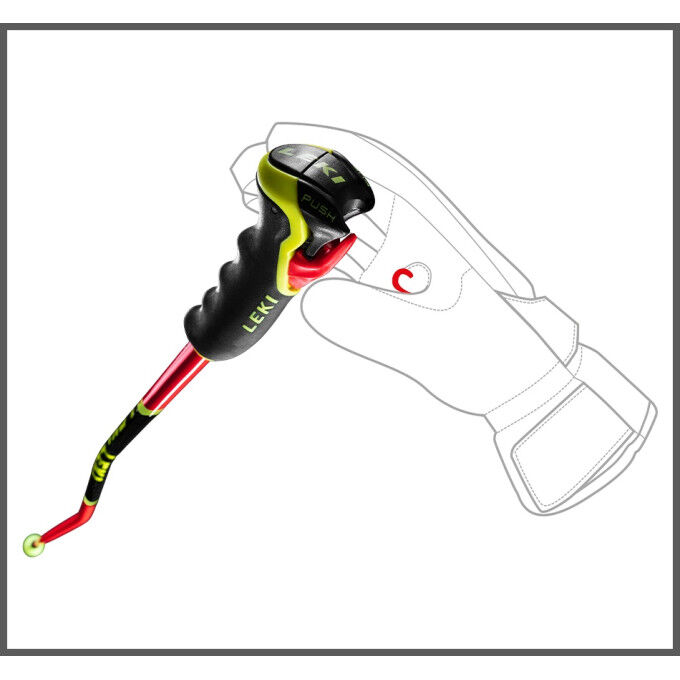 Bâtons de ski Leki WCR GS 3D Bâtons de ski Leki WCR GS 3D