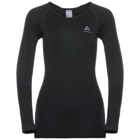 T-shirt thermique Odlo ML PERFORMANCE WARM Black/Concrete Grey