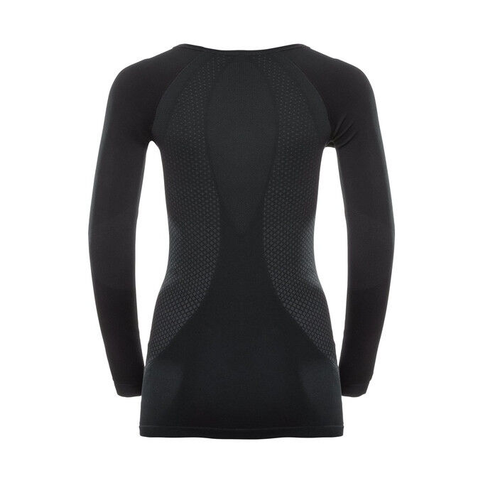 T-shirt thermique Odlo ML PERFORMANCE WARM Black/Concrete Grey