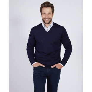 Mise au Green V-neck jumper Navy