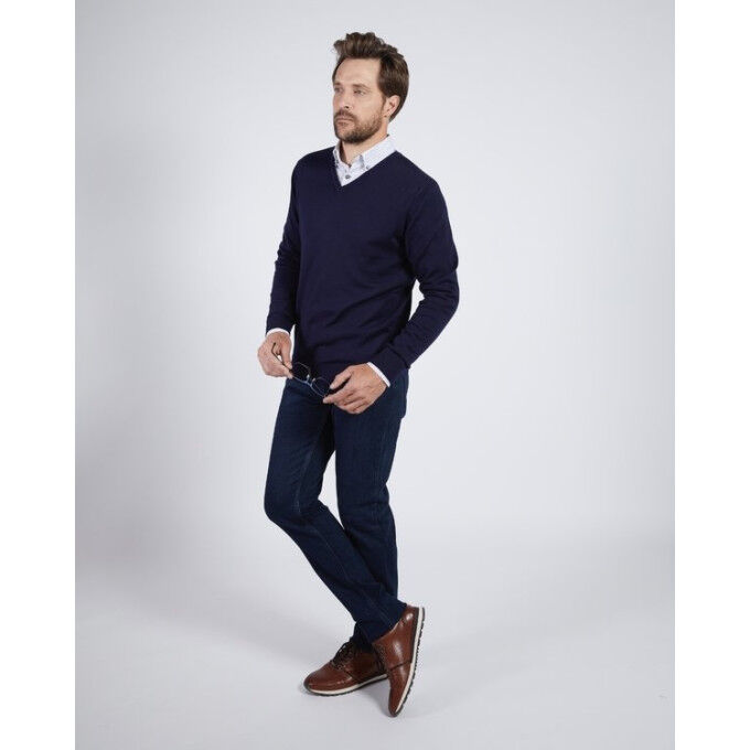 Mise au Green V-neck jumper Navy Mise au Green V-neck jumper Navy
