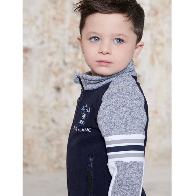 Multico Gothic Blue White Pepper Fleece Jacket Multico Gothic Blue White Pepper Fleece Jacket