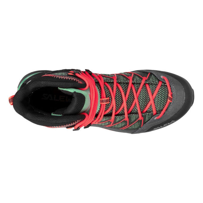 Salewa WS MTN TRAINER LITE MID Feld Green/Fluo Coral Shoes Salewa WS MTN TRAINER LITE MID Feld Green/Fluo Coral Shoes