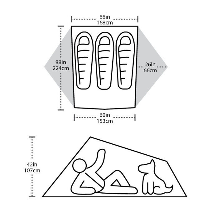 Tente Big Agnes TIGER WALL 3 Platinum Gray/Blue Tente Big Agnes TIGER WALL 3 Platinum Gray/Blue