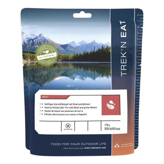 Trek'n Eat freeze-dried meal Stir-fried beef with potatoes and green beans Trek'n Eat freeze-dried meal Stir-fried beef with potatoes and green beans