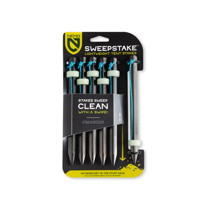 Pack of 6 Nemo SWEEPSTAKE tent pegs ( 6-Pack) Pack of 6 Nemo SWEEPSTAKE tent pegs ( 6-Pack)