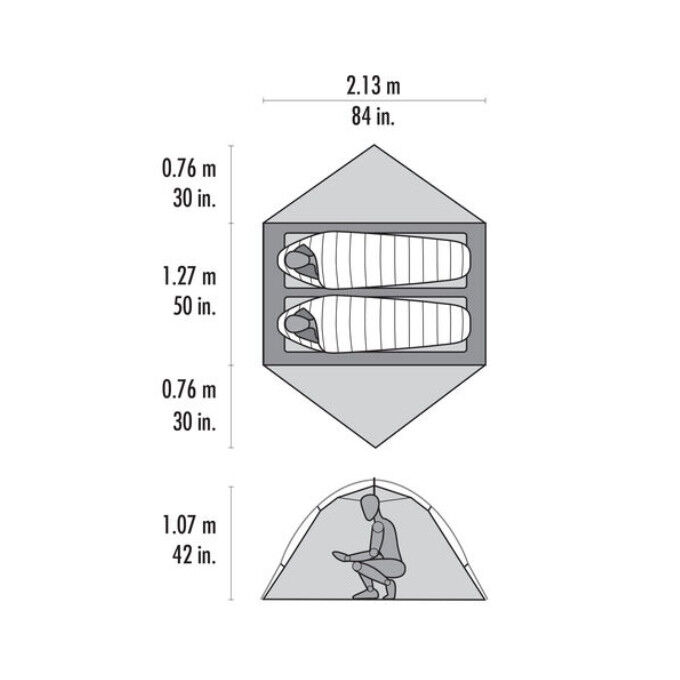 MSR ACCESS 2 Green Tent