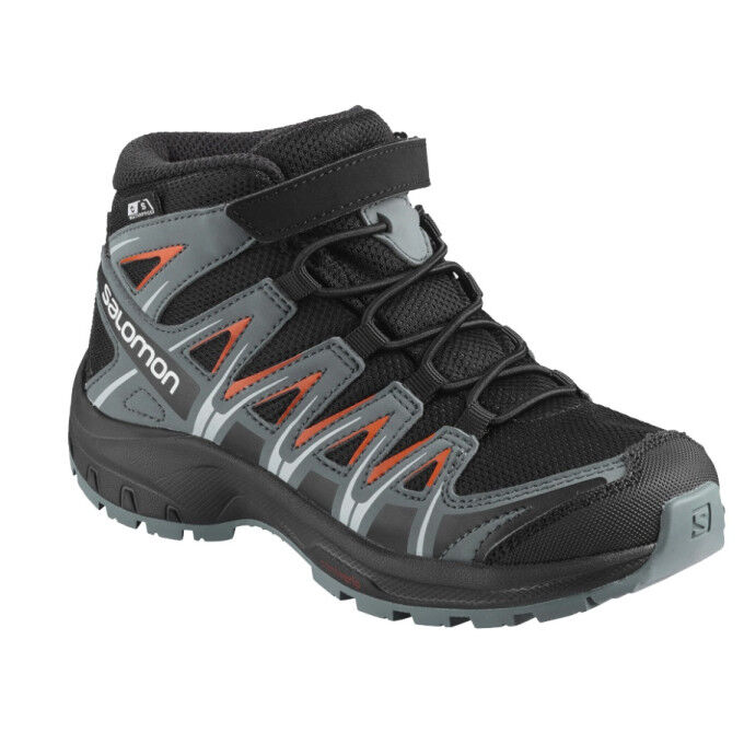 Salomon SALOMON XA PRO 3D MID CSWP K Shoes Black Stormy Weather Cherry Tomato