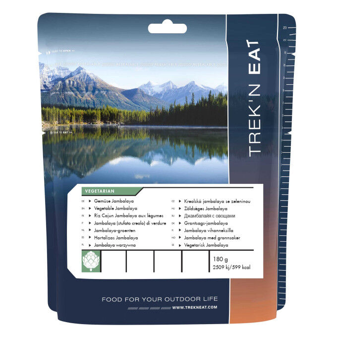 Trek'n Eat freeze-dried meal Cajun rice Vegetable jambalaya Trek'n Eat freeze-dried meal Cajun rice Vegetable jambalaya