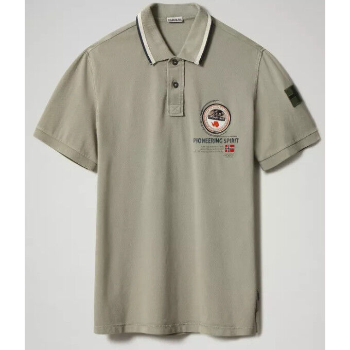 Napapijri GANDY Silver Sage polo shirt Napapijri GANDY Silver Sage polo shirt