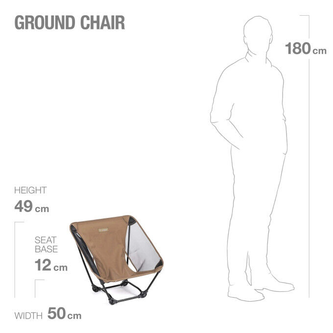 Chaise de camping HELINOX GROUND Coyote Tan