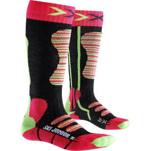 Chaussettes X-Socks SKI JUNIOR Coral/Vert