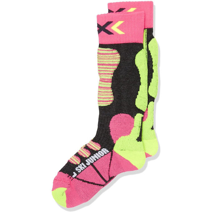 X-Socks SKI JUNIOR Fuschia/Yellow Socks