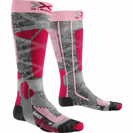 X-Socks SKI RIDER LADY 4.0 Socks Grey/Pink