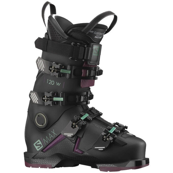 Salomon S/MAX 120 W GW Ski Boots Black / Burgendy / Shift Green/ Blue Salomon S/MAX 120 W GW Ski Boots Black / Burgendy / Shift Green/ Blue