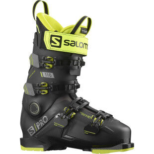 Chaussures de ski Salomon S/PRO 110 Black / Acid Green / Dark Silver Metallics
