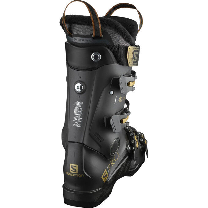 Chaussures de ski Salomon S/PRO 90 W GW Black / Rose Gold / Belluga