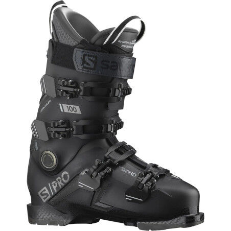 Salomon S/PRO 100 GW Black / Belluga / Dark Silver Metallics ski boots