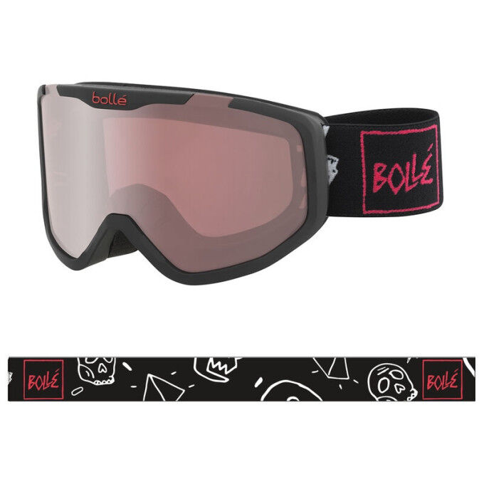 Máscara de pistola Bollé ROCKET PLUS Black Skull Vermillon