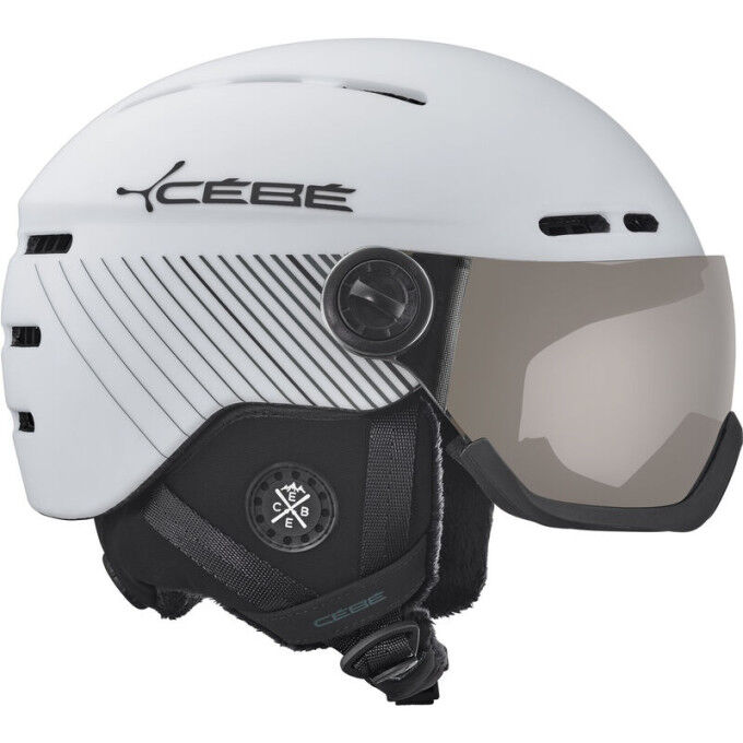 Cébé Fireball White Black Line Matte PC Vario Perfo Grey Helmet Cébé Fireball White Black Line Matte PC Vario Perfo Grey Helmet