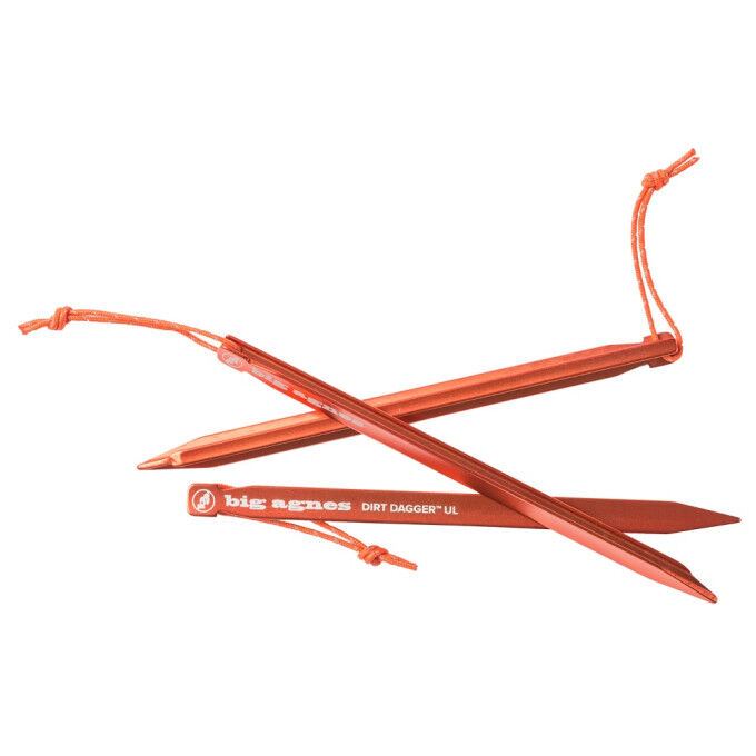 6 Big Agnes DIRT DAGGER UL 7.5" tent pegs 6 Big Agnes DIRT DAGGER UL 7.5" tent pegs