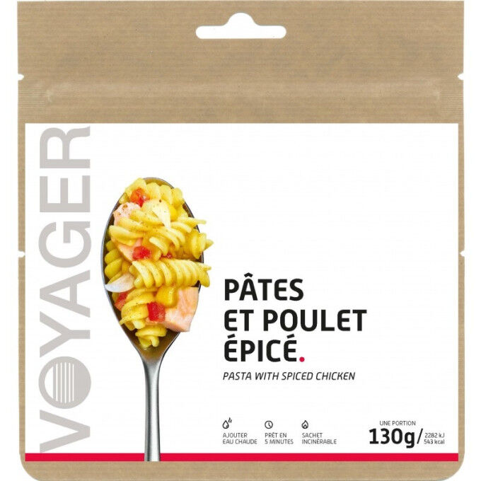 Voyager freeze-dried meal Pasta and spicy chicken 130g Voyager freeze-dried meal Pasta and spicy chicken 130g