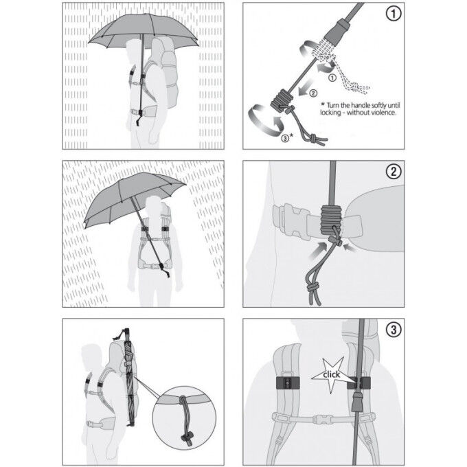 Umbrella EUROSCHIRM Swing handsfree Red Umbrella EUROSCHIRM Swing handsfree Red