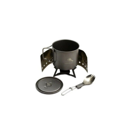 Set Toaks ULTRALIGHT TITANIUM COOK SYSTEM WITH SOLID ALCOHOL STOVE