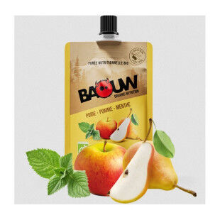 Organic Baouw puree PEAR APPLE MINT 90g